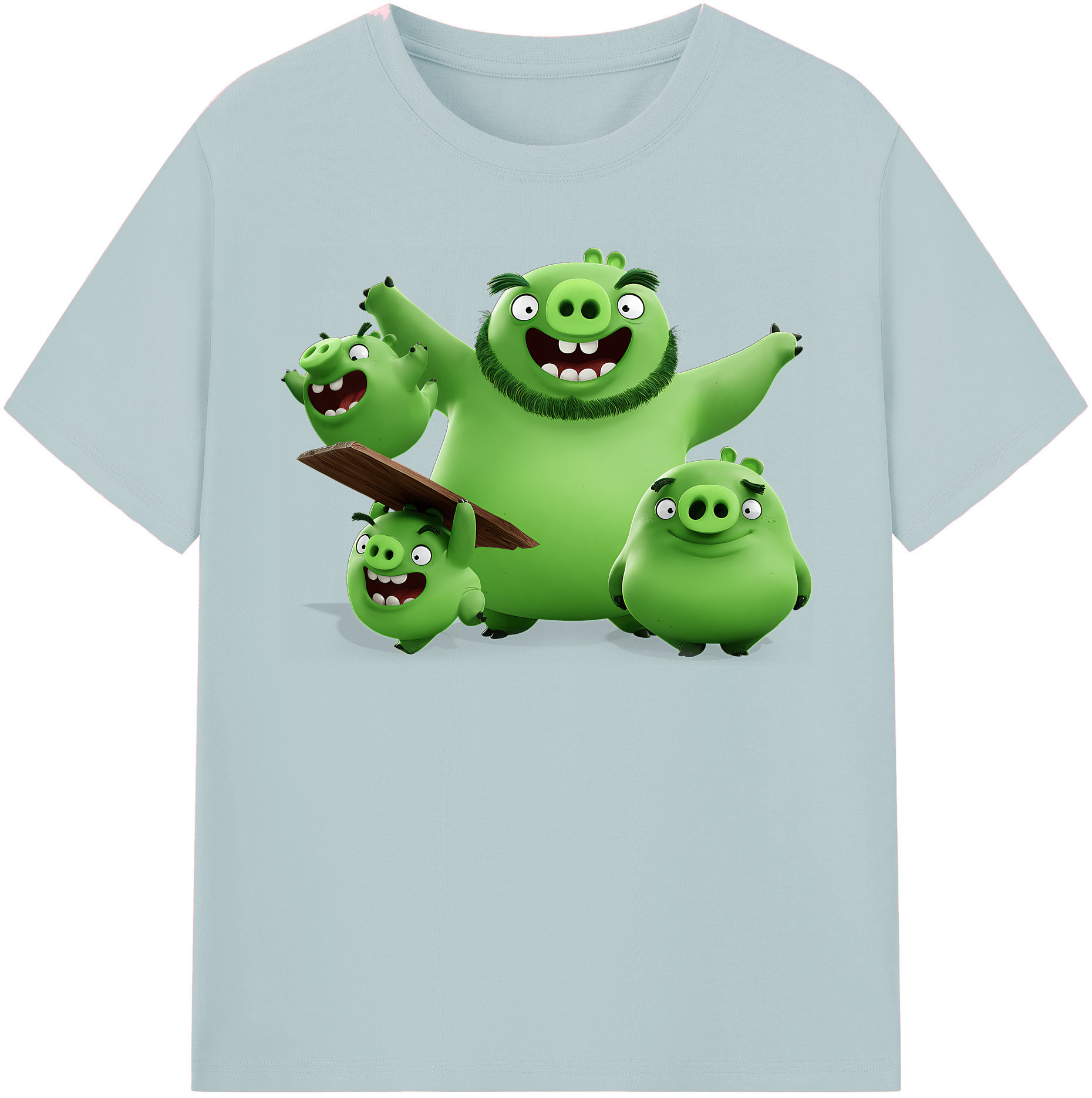 （画像用） Angry Birds アングリーバード 綿100％半袖Tシャツ（フロントプリント）